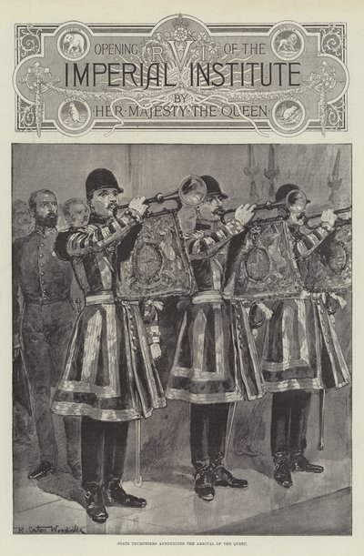State Trumpeters Announcing the Arrival of the Queen by Richard Caton Woodville junior